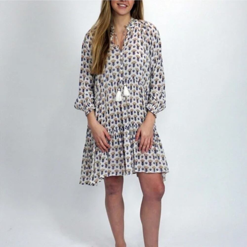 Roller Rabbit Madigan Janni Purple White Floral Mini Dress XS